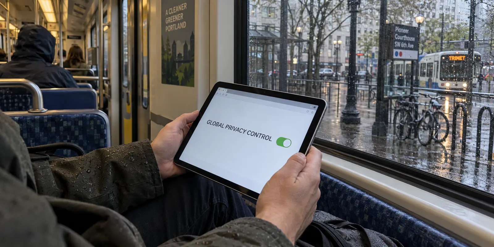 A Portland commuter enables a universal browser privacy preference.