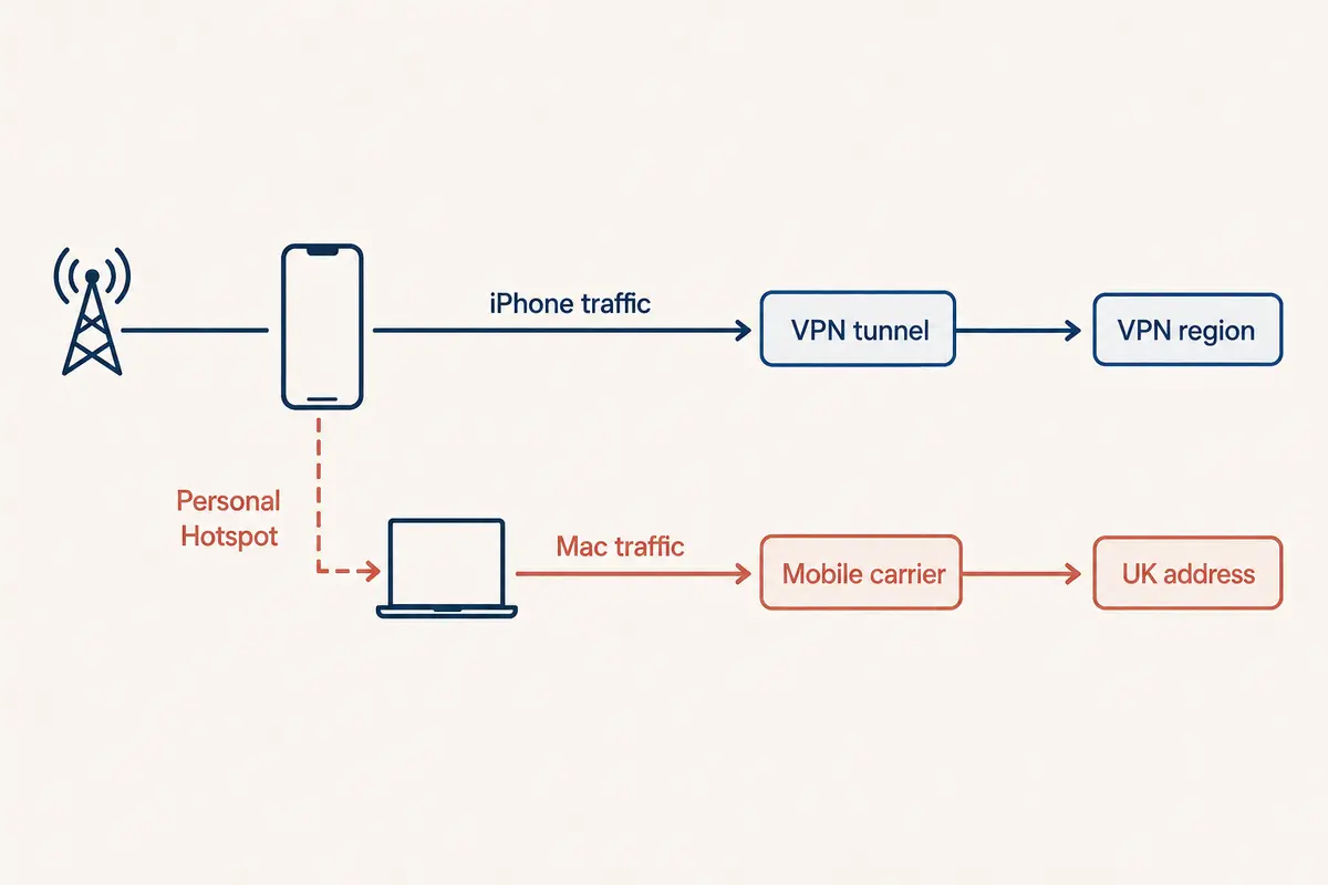 iPhone Hotspot VPN Sharing: Stop Trying to Share the Tunnel—Choose Where the VPN Lives