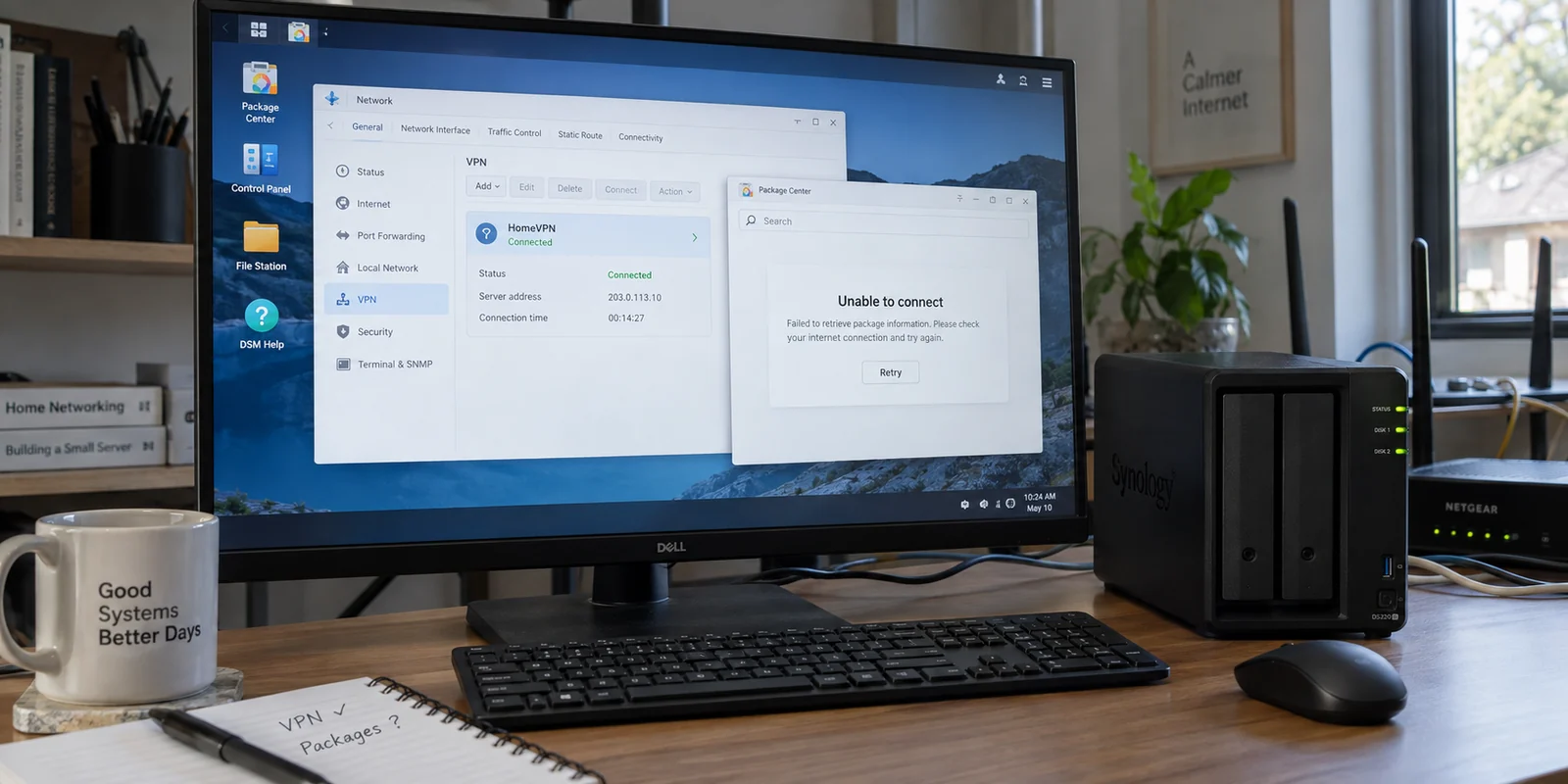 Synology VPN Connected but No Internet? First Check Which Side of the NAS Lost the Route