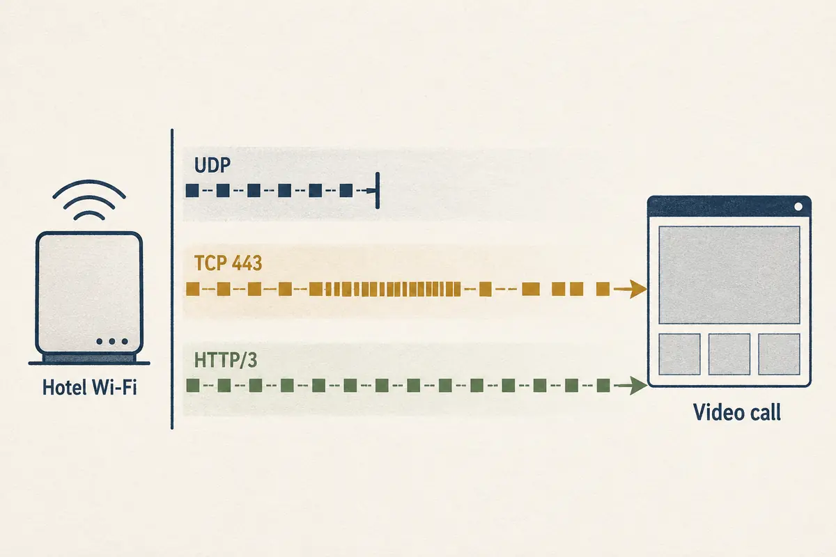 Hotel Wi-Fi Blocks Your VPN? What TCP 443 Actually Proves