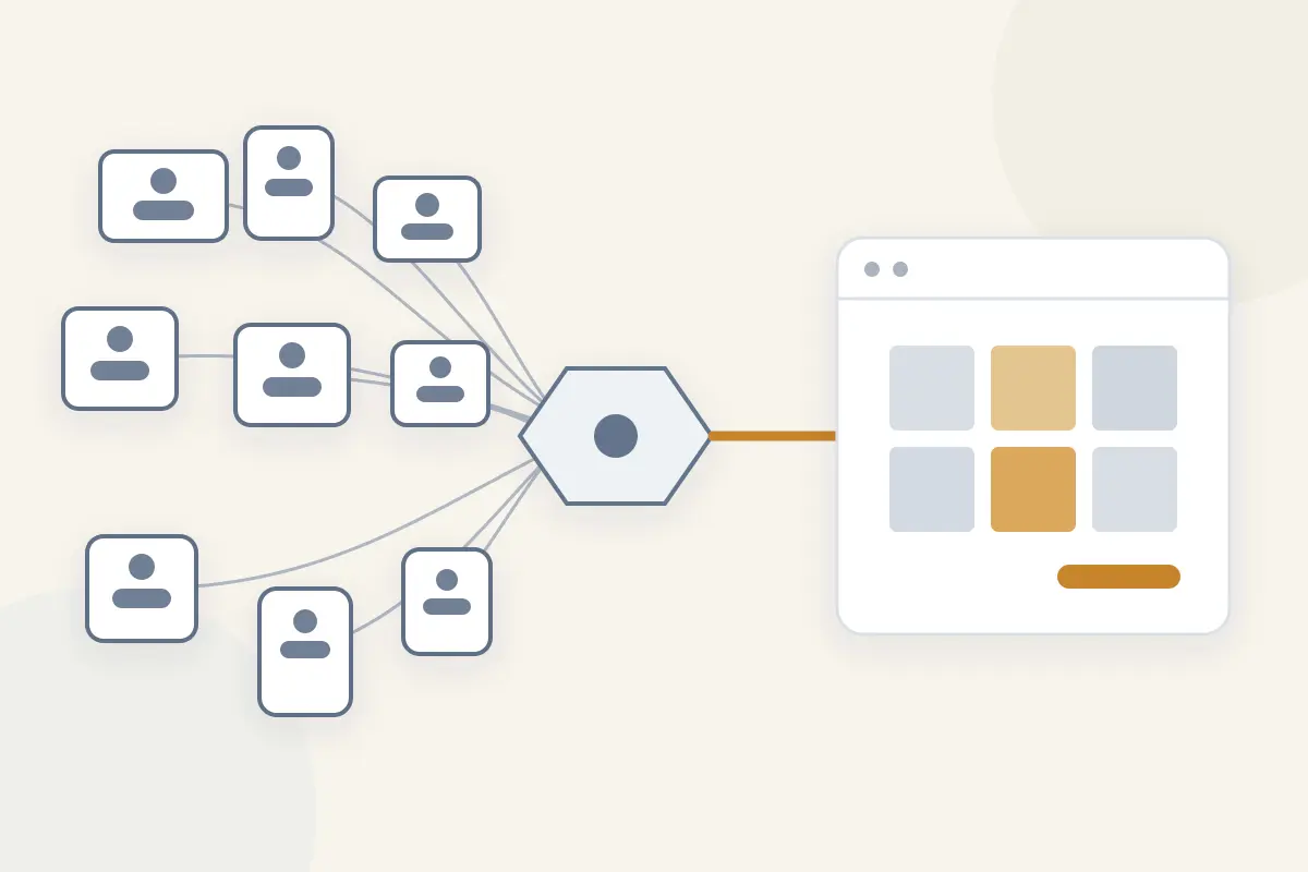 Many users converge through one shared VPN exit before reaching a search challenge